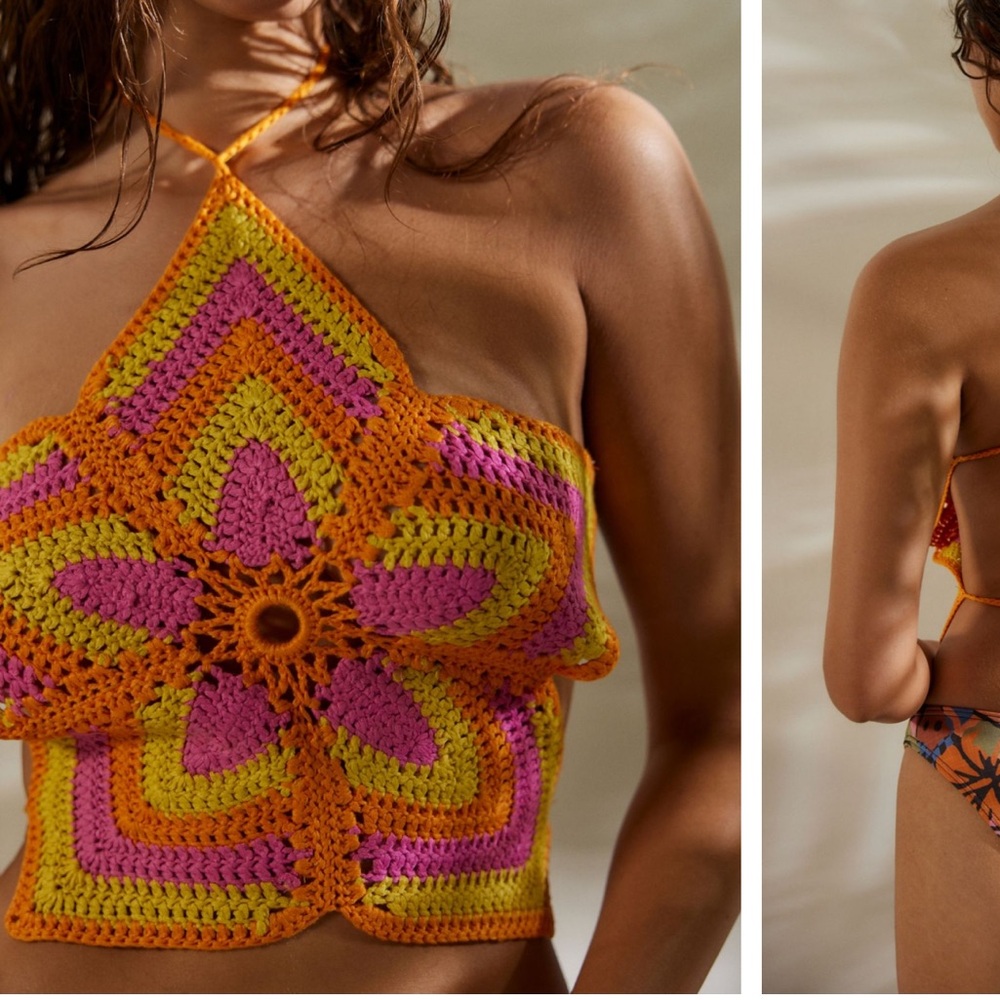 Urban outfitters out from under flower power crochet top - Picture 3 of 6